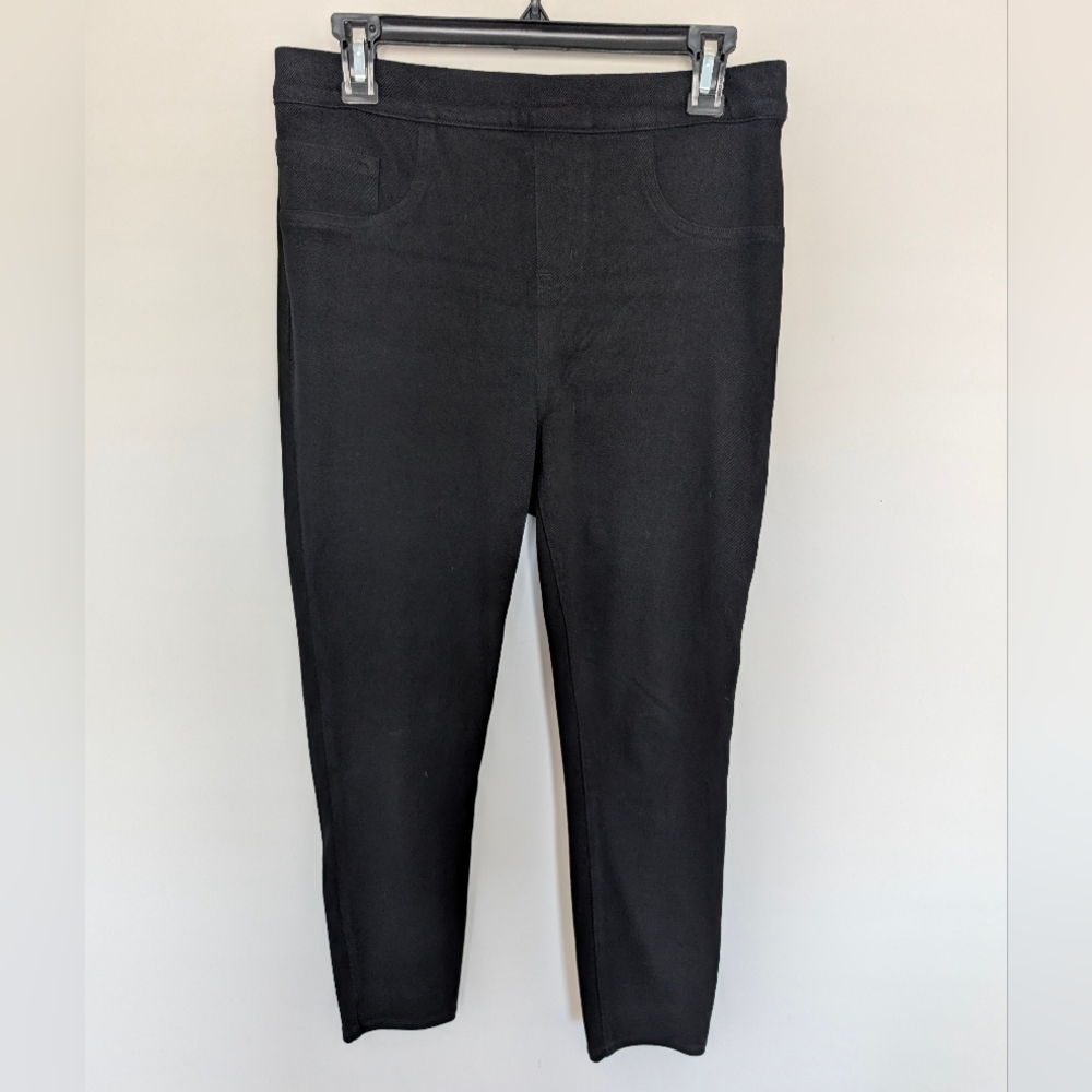 Spanx Jean-ish Shaping Ankle Leggings Black Women's Size Large Petite Stretch